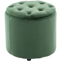 DELUKE Sitzhocker CUTUN Samt Grünfarbig 44x44x42cm Hocker Schlafzimmer Polsterhocker Wohnzimmer Sitzbank Esszimmer