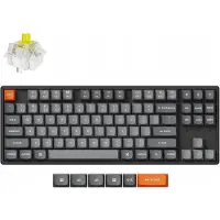 Keychron K8 Max QMK Kabelloss Mechanische Tastatur, Hot-Swap, QWERTY US Layout, RGB Backlight, Super Banana K8M-J4