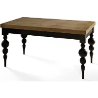 Alpi Möbel Rechteckiger Esstisch Ausziehbar Lena, Moderner Wohnzimmertisch 140-180x80x78,5 cm, Lefkas mit Tischbeinen in Farbe Schwarz