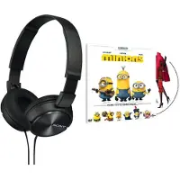 Sony Kopfhörer MDR-ZX310 Schwarz Faltbar mit 1,2 m Kabel + Minions DVD