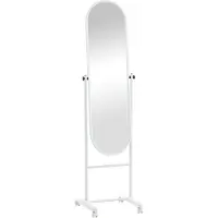 CLP Standspiegel Nane Oval Rollbar weiß
