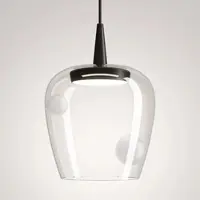 Zafferano Bilia 18 LBA3 LED-Pendelleuchte-Pendel Aluminium-Glas klar - Kugeln matt-mit LED (2700K)