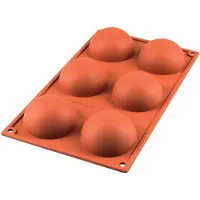 Silikomart Silikonform 6 Antihaft-Halbkugeln Für Süßes Und Salziges