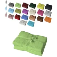 EXKLUSIV HEIMTEXTIL Saunatuch 2er Set 80 x 200 cm Apfelgrün