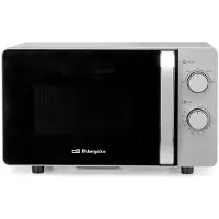 Orbegozo MI 2062 CE, Arbeitsplatte, Solo-Mikrowelle, 20 l, 700 W, Drehregler, Schwarz, Silber