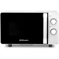 Orbegozo MI 2060 CE, Arbeitsplatte, Solo-Mikrowelle, 20 l, 700 W, Drehregler, Schwarz, Weiß