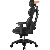 Cougar Gaming-Stuhl Terminator, Schwarz, Universal-Gamingstuhl, 135 kg, Gepolsterter Sitz, Gepolsterte Rückenlehne, Universal, 160 cm