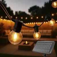 LEDVION LED Lichterkette Außen 16.5M IP54 9W 2200K Warm Weiß Outdoor