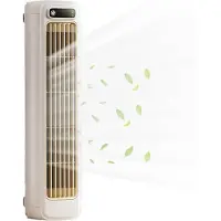 OIMG (White-Charging, -) 30cm tragbarer blattloser Tischventilator, USB wiederaufladbar 5000mAh Batterie