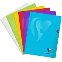 Clairefontaine 303365C 10x Heft Mimesys, 24x32 cm, 48 Blatt 90g, liniert, Einband aus Polypropylen Sortiert