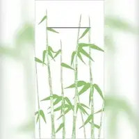 Mank Besteckservietten Airlaid Green Bamboo, 40 x 40 cm, 1/8 Falz, 75 Stück - Bestecktaschen Bambus Gräser
