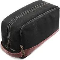 Famanu Reisetasche für Herren und Damen - Wasserabweisende Canvas Kulturtasche - Aufhängbare Dopp Kit für Toilettenartikel