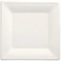 Papstar 50 Teller, Zuckerrohr "pure" eckig 26 cm x 26 cm weiss