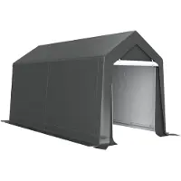 Outsunny Garagenzelt, 2,1x3,6x2,35m Lagerzelt mit UV-Schutz, Reißverschlusstür