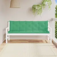 vidaXL Möbel Gartenbank-Auflagen 2 Stk. Grün 180x50x7 cm Oxford-Gewebe - Gartenmöbelauflagen 315033