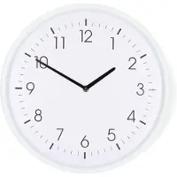 Nedis CLWA1426WT Wanduhr Ø 360 mm leise Bewegung Quarzwerk große Ziffern Weiß