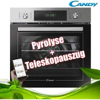 Candy FCT 896 X WIFI Pyrolyse-Backofen Edelstahl - inkl. 1-fach Teleskopauszug