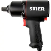 Stier Druckluft Schlagschrauber 23-TR, 3/4 Zoll, max. Lösemoment: 1.756 Nm, Hochleistungs Doppelhammer-Schlagwerk, 3 Geschwindigkeitsstufen, Rechts- und Linkslauf