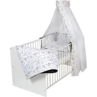 Schardt Kinder-Komplettbett Classic White 70x140 cm, Dess. Origami Black