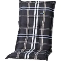Madison Tuinstoelkussen für niedrige Rückenlehnen Nils taupe 106x46cm 6cm dick mit Befestigungsmöglichkeiten