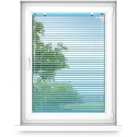 Fart Produkt time4blinds - Jalousien Fenster Innen ohne Bohren, Alu Jalousie Aluminium Rollos, Azurblau, Rechts, 1700x1400