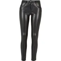 Urban Classics Ladies - Kunstleder Hose schwarz - W28