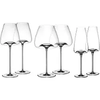 Zieher Gläser-Set "Weingläser Vision 6er Set transparent" Jedes Glas ist ein Unikat und wurde aus kristallinem Glas ohne Zusatz von Blei in traditionellem Verfahren mundgeblasen