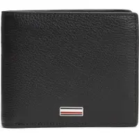 Tommy Hilfiger Geldbörse "TH CENTRAL CC FLAP AND COIN" Unisex Portmonnaie, Geldbeutel mit Kontraststreifen innen