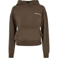Urban Classics Ladies Small Embroidery Terry Hoody Brown Größe: M | Kaputzenpullis Outlet | Damen | Braun