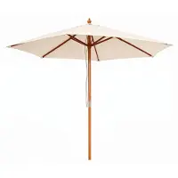 Linder Exclusiv GmbH Linder Exclusiv Gartensonnenschirm mit Holzkonstruktion 250 cm Beige