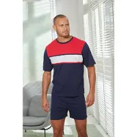 H.I.S. Pyjama 1 Stück, 2 tlg. Schlafanzug mit breitem Streifen