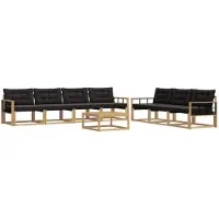vidaXL Outdoor-Sofagarnitur 8 pcs Weiß und Schwarz