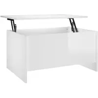 vidaXL Couchtisch Hochglanz-Weiß 80x55,5x41,5 cm Holzwerkstoff