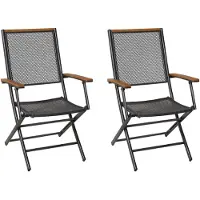 Merxx Gartensessel Itanos 2er Set, klappbar, Aluminium/Kunststoff