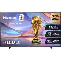 Hisense 75 '' Q7S | Hi-QLED Smart TV 4K 60 Hz, 190,5 cm (75"), 3840 x 2160 Pixel, DLED, Smart-TV, WLAN, Schwarz