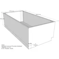 LDG förlag Badewannenträger passend für Duravit P3 Comforts 190 × 90 × 46 cm