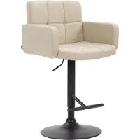 CLP Barhocker Los Angeles höhenverstellbar und drehbar creme Gestell Farbe schwarz