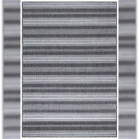 KADIMA DESIGN Küchenteppich Used-Look Wetterfest Waschbar Strapazierfähig | Schwarz 120x170 cm Balkon Terrasse Gekettelt UV-Beständig | SARNTAL –