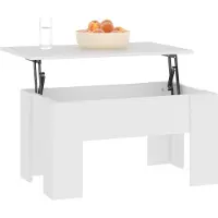 vidaXL Couchtisch Weiß 79x49x41 cm Holzwerkstoff