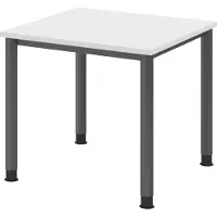 Bümö Schreibtisch Serie-H - Größe: 80 x 80 cm, Nachbildung: Graphit, Gestell: Graphit