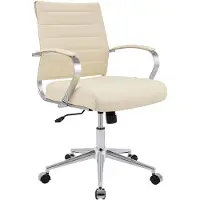 CLP Bürostuhl Oakland höhenverstellbar und drehbar creme Material Stoff