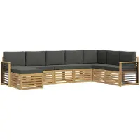 vidaXL Outdoor-Sofagarnitur 8 pcs Weiß und Anthrazit