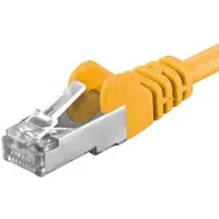 PremiumCord SFTP CAT6A 10m gelb / Patchkabel / RJ45-RJ45