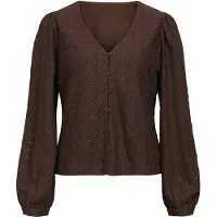 Object Damen Tops & T-Shirts Objlaila L/s V-neck Top Noos - Bruin - Größe S