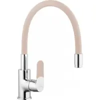 Loge Design Spültischarmatur Joga Mit Schwenkbarem Auslauf, Beige/Chrome Colour 35 Mm Mischer