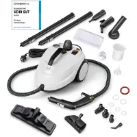 Costway Dampfreiniger - 2000 W - 1,8 L - mit Zubehör - Weiß