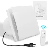 StarTech.com Badlüfter - Abluftventilator 100 mm für Bad und Küche - Fernbedienung - 7 Stufen - 5,7 W DC-Motor - Rückstauklappe - Timer - USB - Weiß