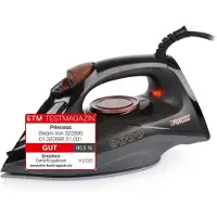 Princess Dampfbügeleisen 2600W mit Keramiksohle, Vertikaldampf, 220ml Wassertank, Selbstreinigung, Anti-Tropf-System, 80g Dampfstoß