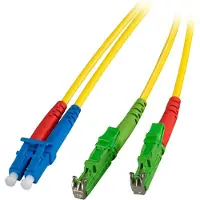 EFB Elektronik Duplex Jumper LC-E2000, OS2, LSZH, gelb, 3mm, 5m