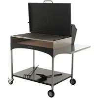 Famur BK 10 Elite - Holzkohle- und Holzkohlebrikett- Grill 2 in 1 - Gitter mit 8 mm-Drehgrillstäben